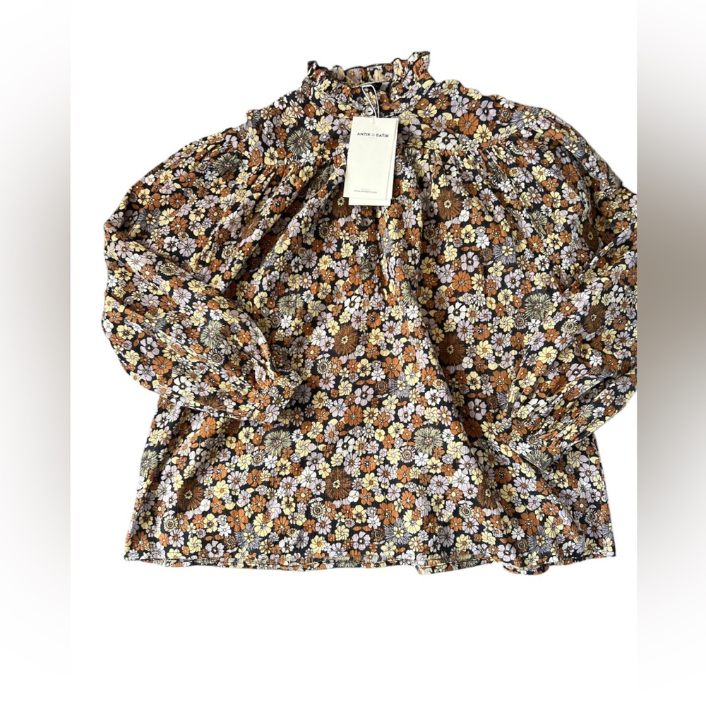 Antik Batik Colline Floral High Neck Blouse | XS